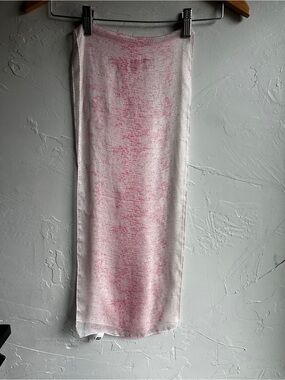 GAP Italy Silk Scarf Pink Abstract Dot Print Coquette Y2K Wrap Balletcore 52x10